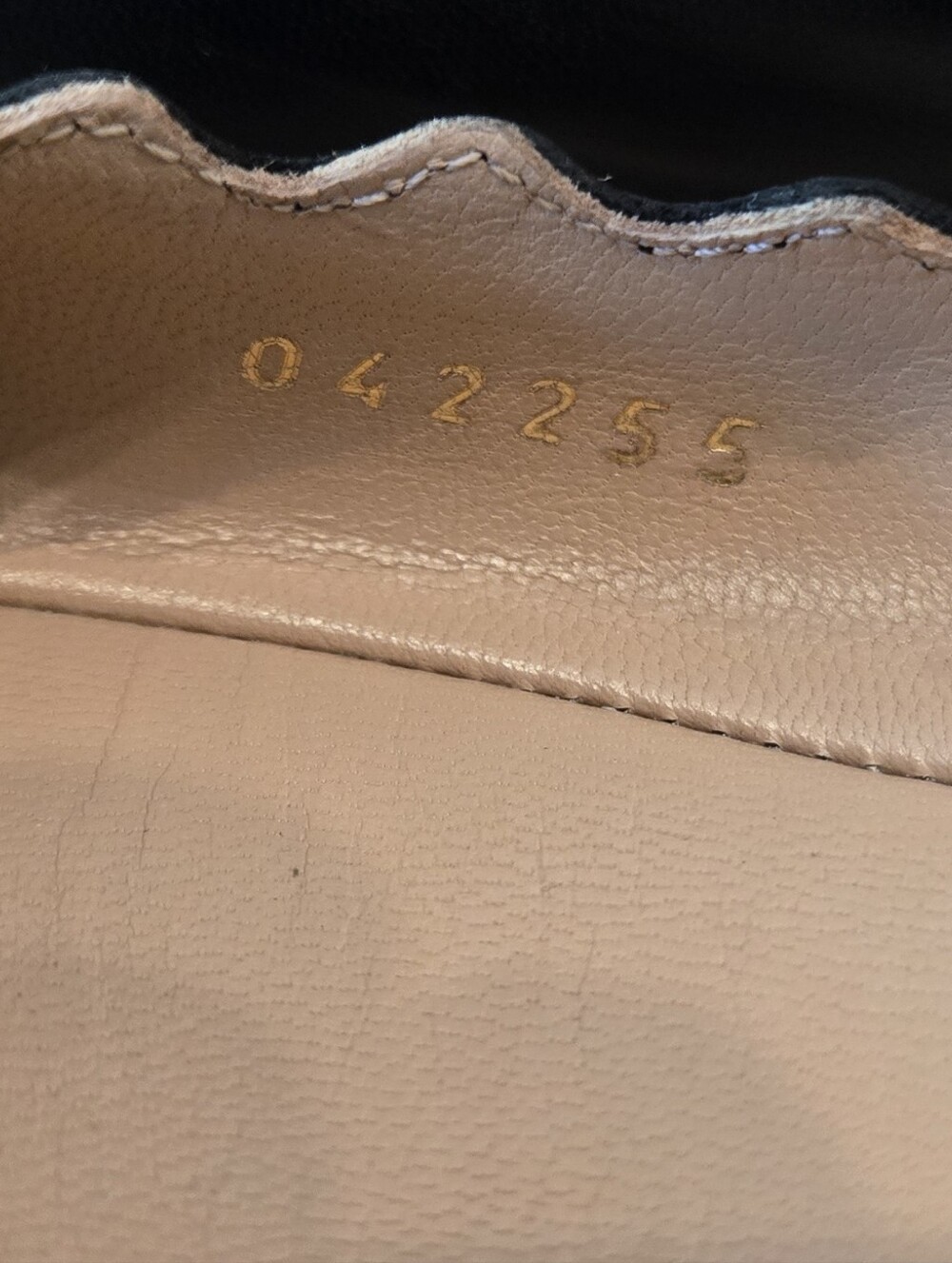 Chloe Black Scalloped Leather Ballet Flats 7.5 - Picture 4 of 4